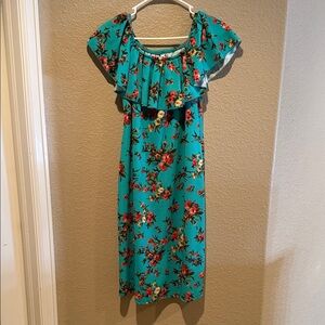 Piphany Teal Floral Top